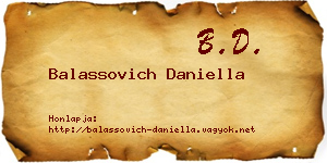 Balassovich Daniella névjegykártya